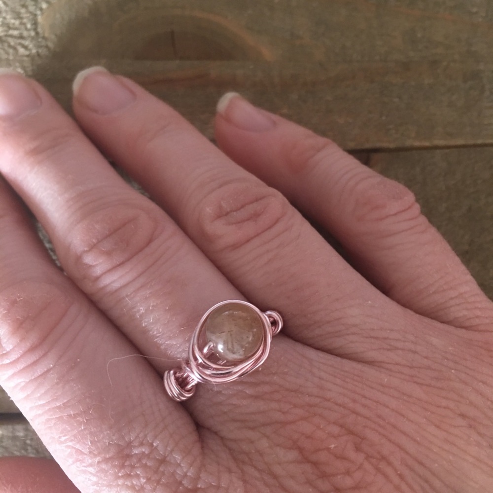 Moonstone Wire Wrapped Ring - Picture 6 of 6